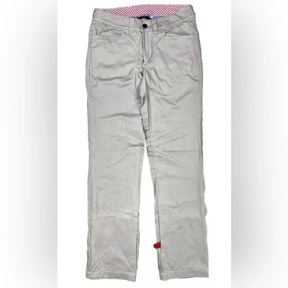 Betabrand Womens 27 Reflective Lined Roll Cuffs Work Pants Khaki Tan Straight - Picture 1 of 8